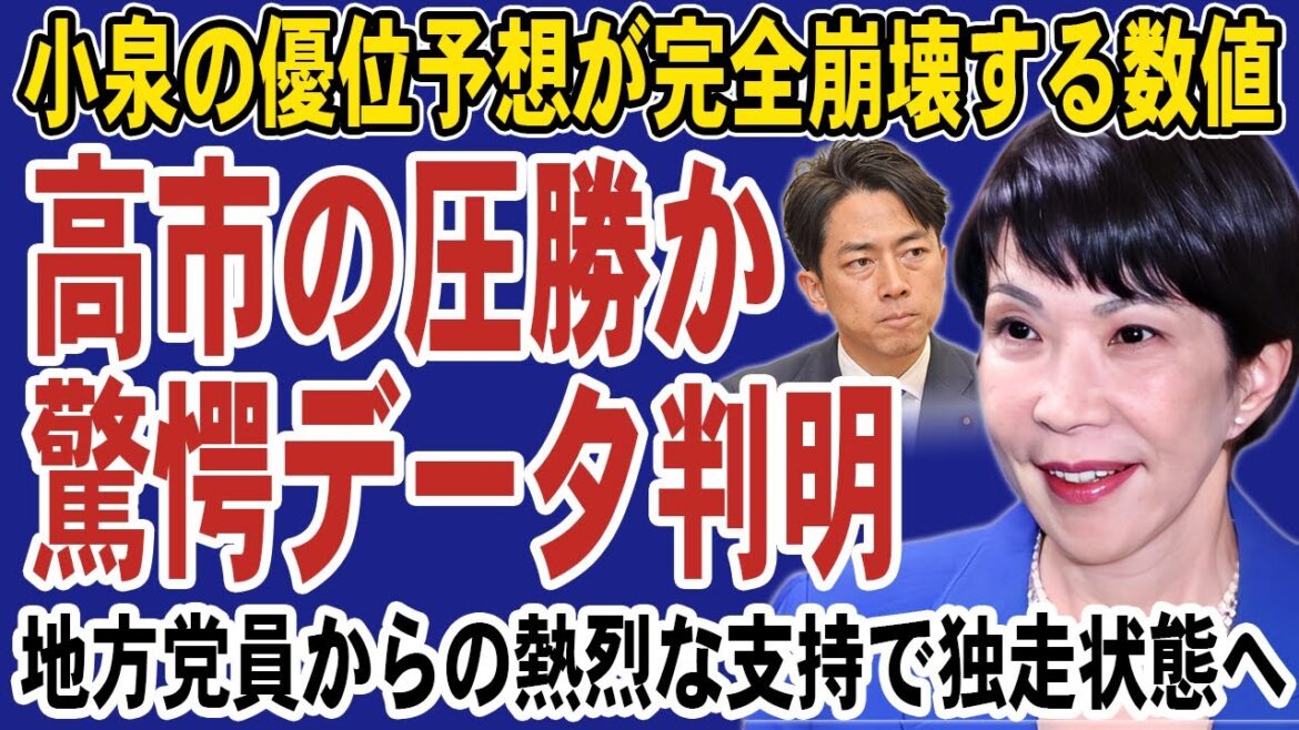 【総裁選】高市早苗の圧倒的勝利で確定か！小泉進次郎の優位予想をひっくりかえす衝撃のデータが判明。地方党員票で独走状態へ