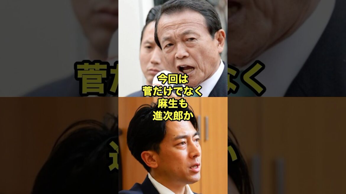 小泉進次郎今回は菅義偉だけでなく麻生太郎にも担がれると話題に！ #麻生太郎 #菅義偉 #小泉進次郎