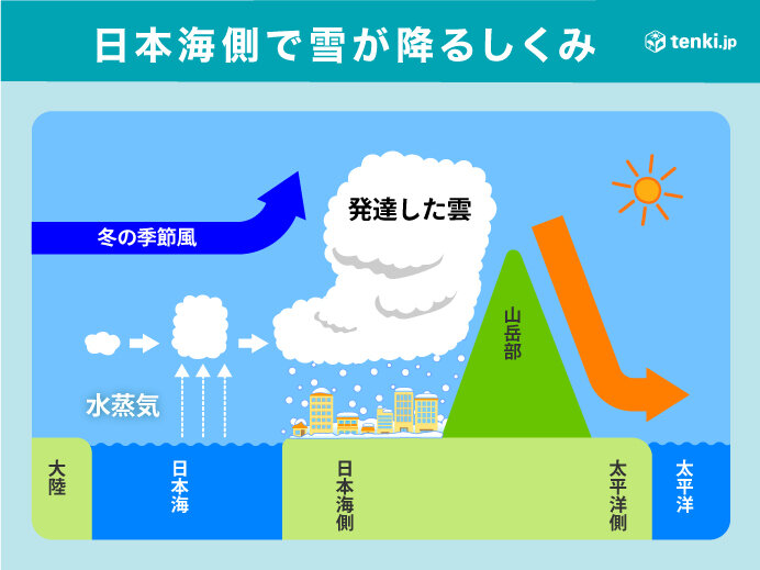 12月　一気に冬がやってくる　日本海側を中心に大雪や暴風の可能性も