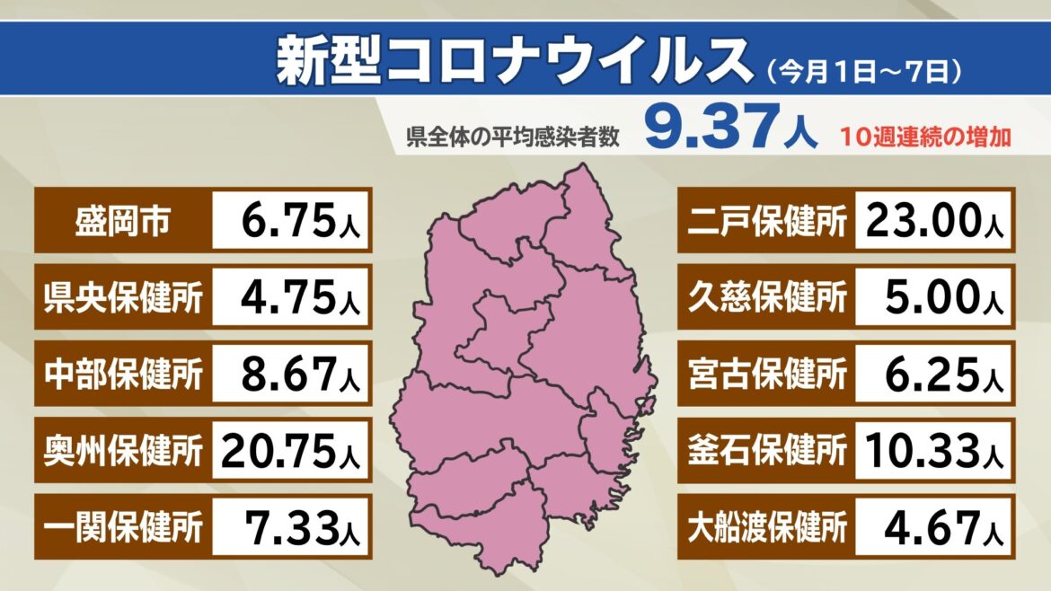 岩手県内のコロナウイルス患者 10週連続で増加 リンゴ病の1定点医療機関あたり患者数の平均は1.70人（IBC岩手放送） - Yahoo!ニュース - Yahoo!ニュース