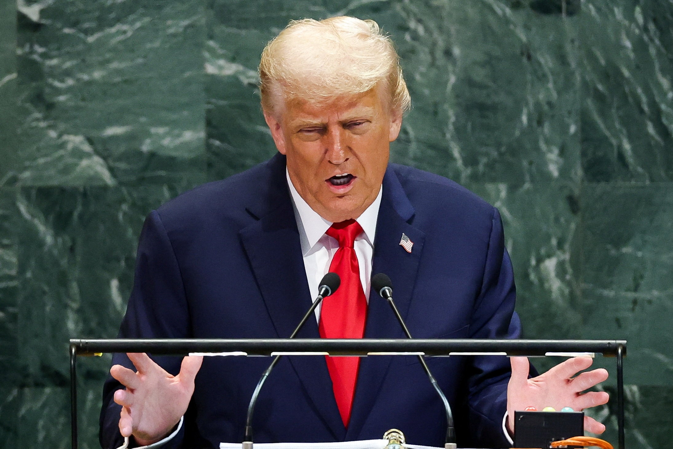 トランプ米大統領が国連演説、2期目初