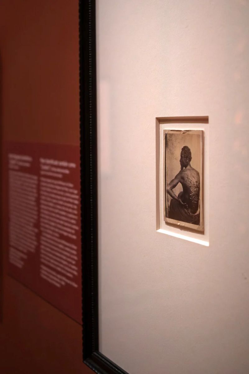 米首都ワシントンの国立肖像画美術館に展示された「鞭打たれた背中」/Tom Brenner/The Washington Post/Getty Images