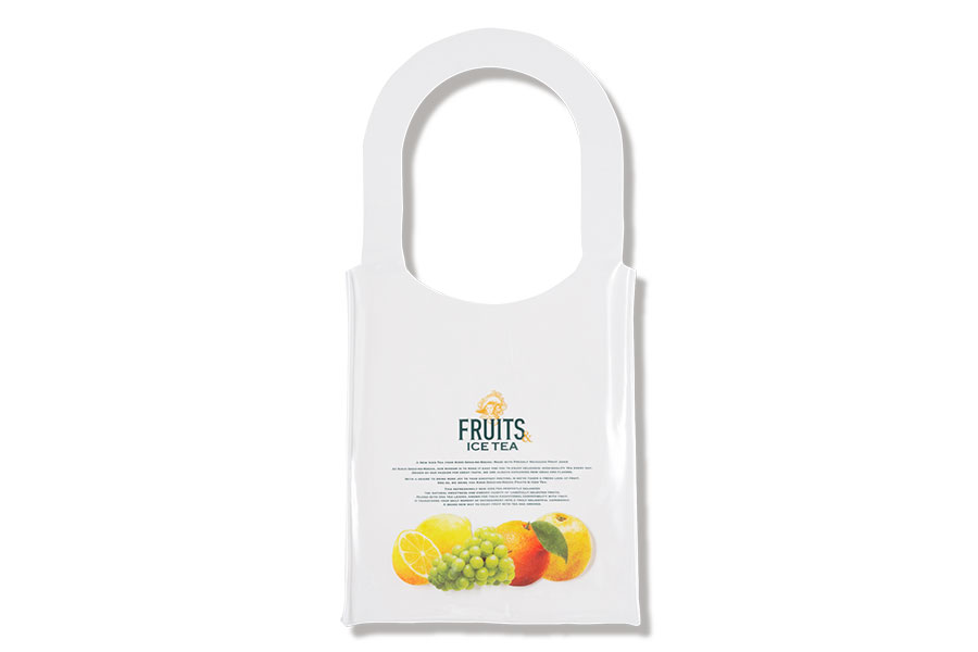 『午後の紅茶 FRUITS & ICE TEA STAND』オリジナルデザインのクリアバッグ「午後ティーフルーツバッグ」