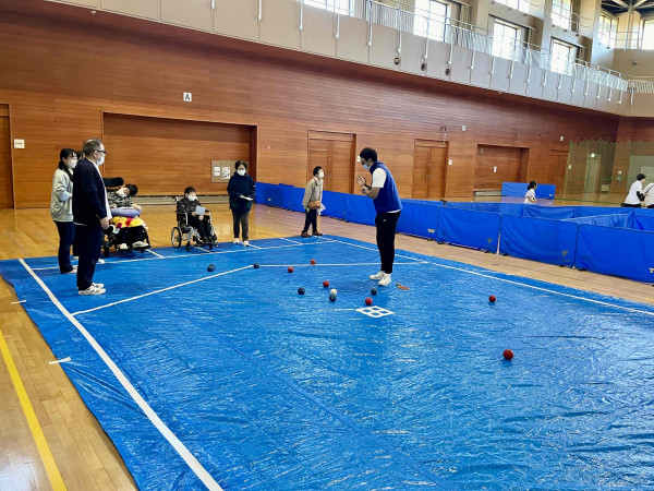 ボッチャコーナーの様子