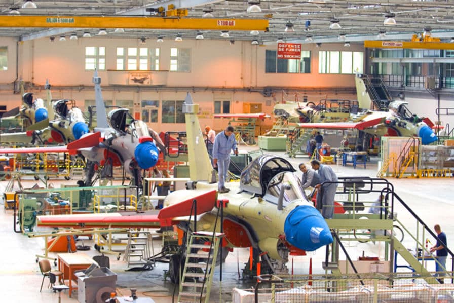 ダッソー アビエーション メリニャックの組立ライン Rafale