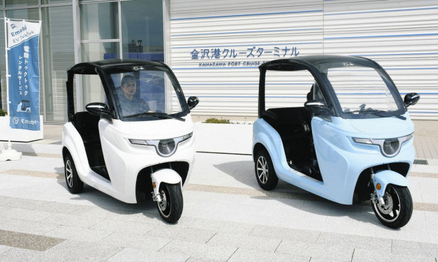 小回りＥＶで観光分散　金石・大野 県が実証実験　クルーズ船客周遊狙う