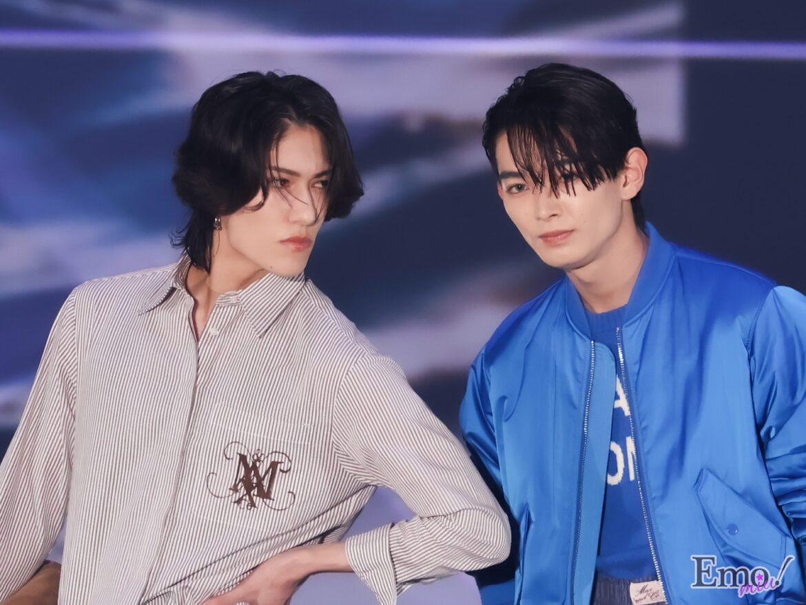 ＜Rakuten GirlsAward(ガルアワ)2025 A/W＞ファッションステージ『MAX&Co.』ヴァサイェガ渉(少年忍者)、内村颯太(少年忍者)、岩瀬洋志、森次政裕(超特急)＆志村秀哉(超特急)、西垣匠 - Emo!miu