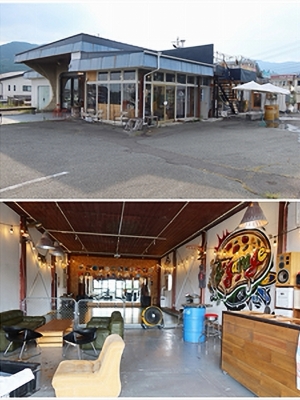 Equinox STOREが入っているのは写真中央の元薬局(筆者撮影)