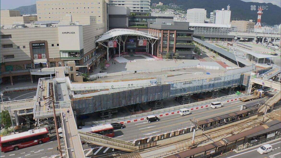 長崎駅前 歩道橋工事に伴う仮設歩道橋 撤去へ（NBC長崎放送） - Yahoo!ニュース