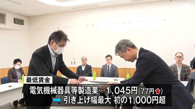 「良い人材確保は賃金出さないと」電気機械製造の最低賃金が初の1000円超えに 青森地方最低賃金審議会が産業別の引き上げを答申(青森放送) – Yahoo!ニュース – Yahoo!ニュース 「良い人材確保は賃金出さないと」電気機械製造の最低賃金が初の1000円超えに 青森地方最低賃金審議会が産業別の引き上げを答申(青森放送) - Yahoo!ニュース - Yahoo!ニュース