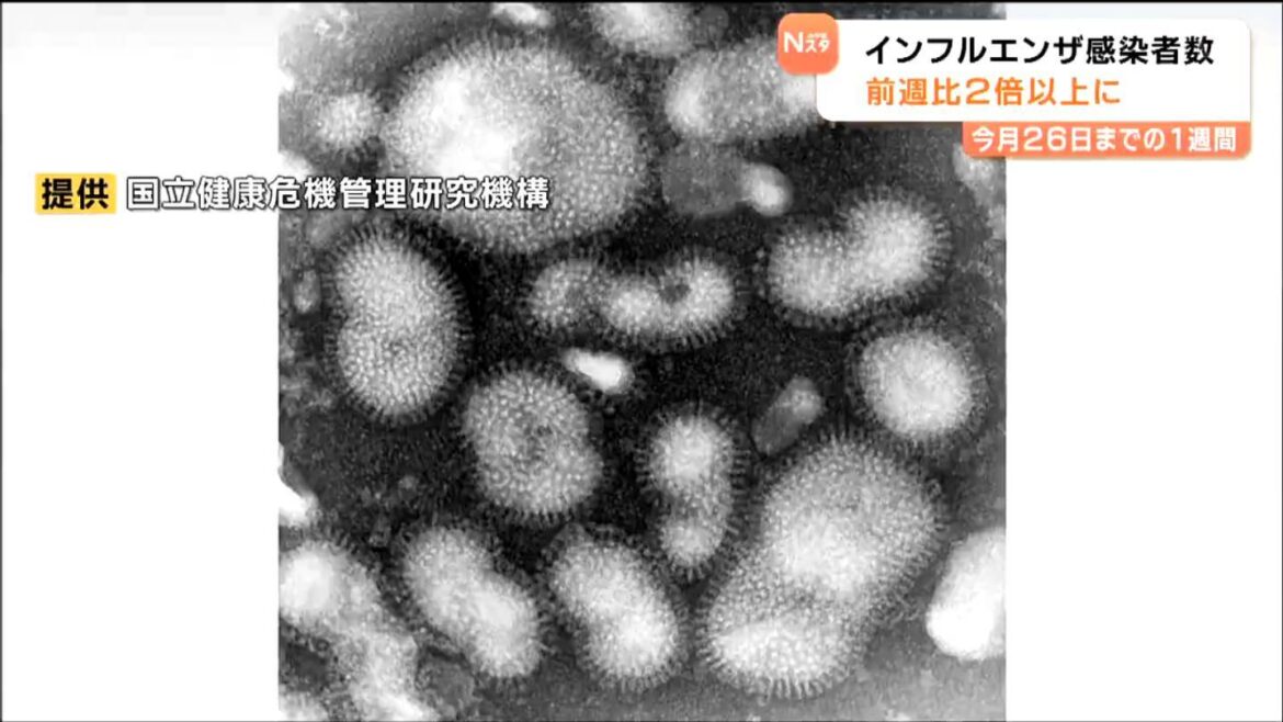 インフルエンザ 2024年より"1か月早く流行" 感染者20日週の2倍以上に急増 注意喚起 宮城（tbc東北放送）