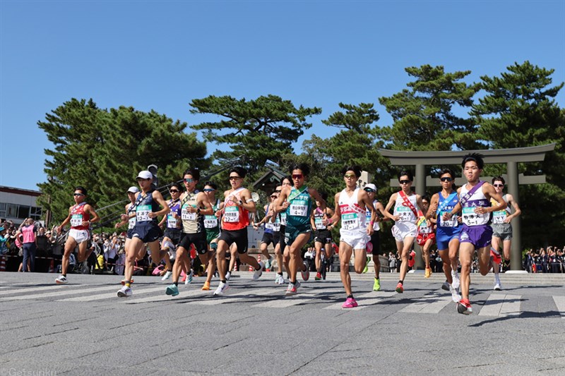 1区区間賞は中大・岡田開成!残り1kmで強烈スパート! 駒大2位、青学大6位中継/出雲駅伝