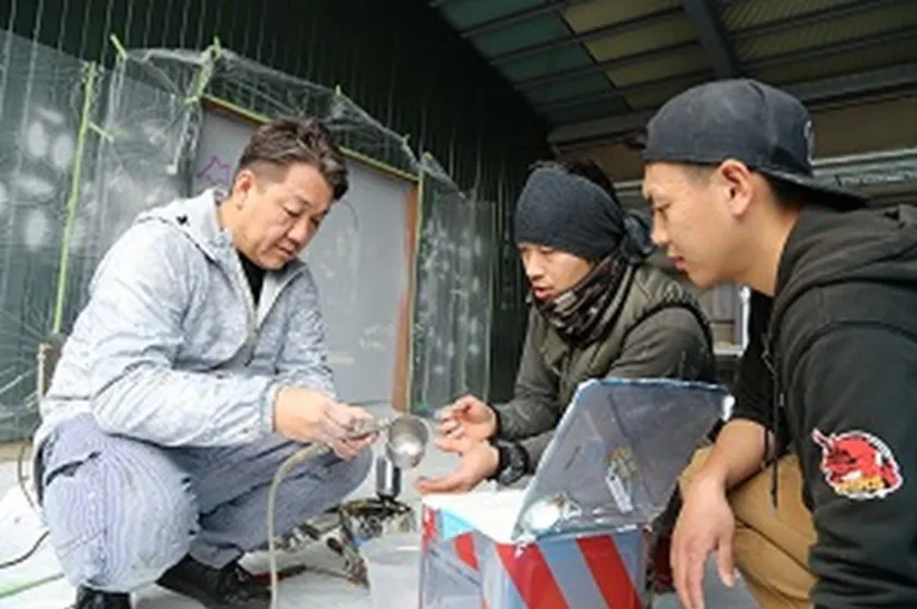 結城社長自ら職人育成