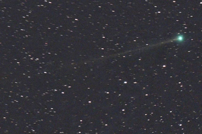 バーチャル・テレスコープ・プロジェクトが６日に捉えたスワン彗星の画像/Gianluca Masi/Virtual Telescope Projec