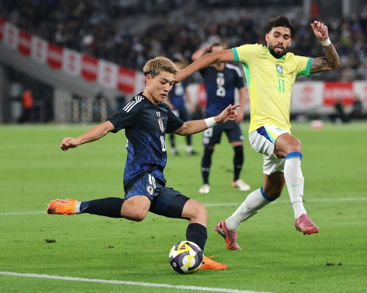サッカー男子日本代表、初めてブラジルに勝利 | 朝日ウイークリーデジタル(Asahi Weekly DIGITAL)日本語解説付きで読めて聴ける英字新聞 サッカー男子日本代表、初めてブラジルに勝利 | 朝日ウイークリーデジタル(Asahi Weekly DIGITAL)日本語解説付きで読めて聴ける英字新聞