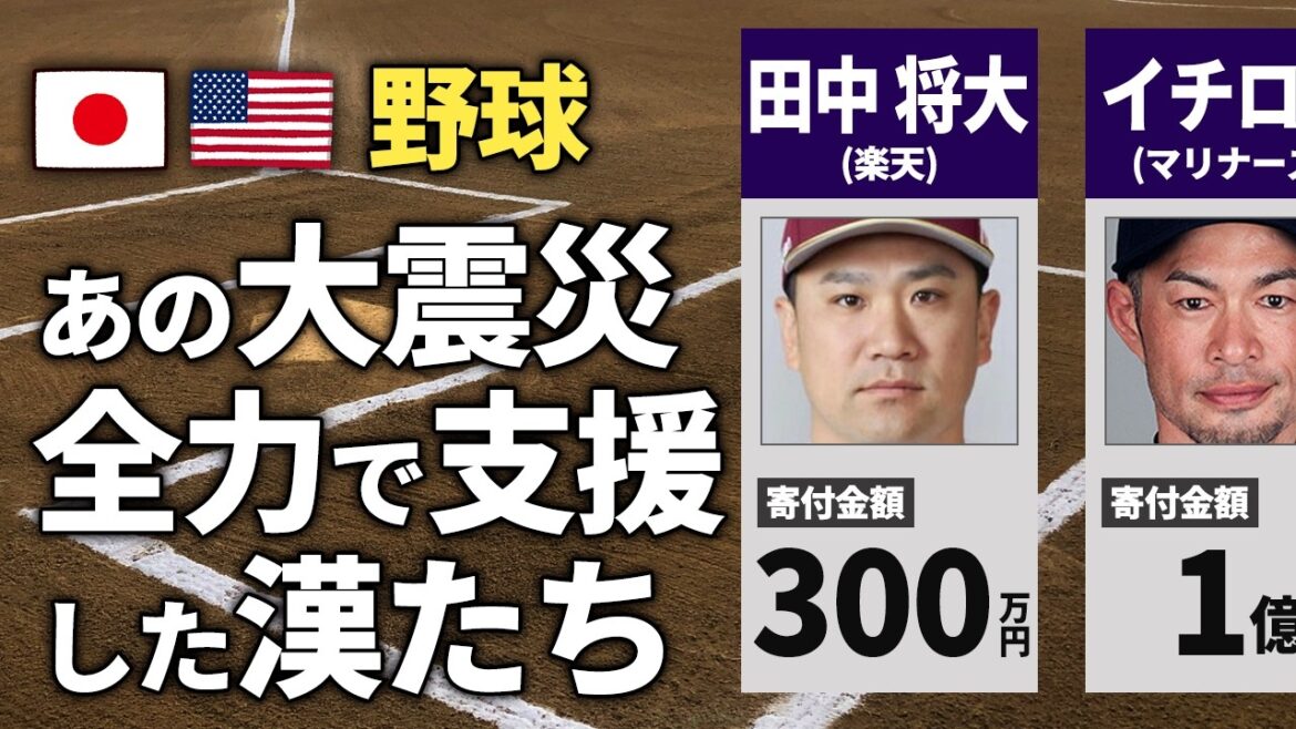 【男気】東日本大震災で寄付した59人の野球選手(関係者) 【男気】東日本大震災で寄付した59人の野球選手(関係者)