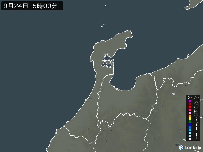 石川県の過去の雨雲レーダー(2026年09月24日) – 日本気象協会 tenki.jp 石川県の雨雲レーダー(2026年09月24日)
