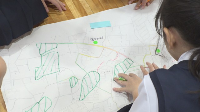 出前授業(逃げ地図ワークショップ) 多肥小学校 高松市多肥上町