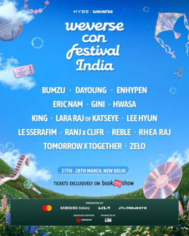 「TOMORROW X TOGETHER」＆「ENHYPEN」＆「LE SSERAFIM」、「Weverse Con Festival India」のラインナップに加わる
