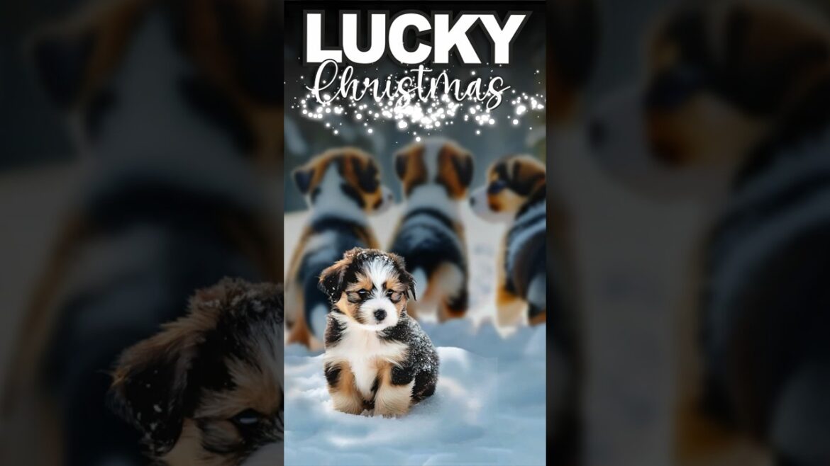 Lucky Christmas. A Christmas Puppy Carol 🐶🎄 #shorts
