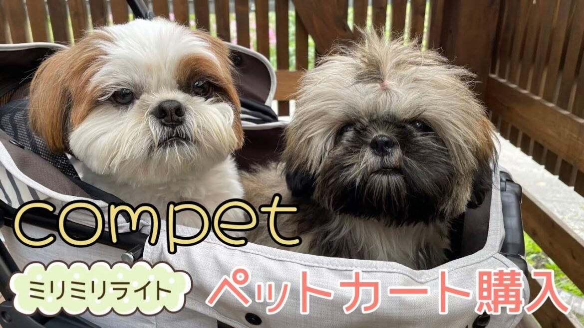 [シーズー多頭飼い]軽くてキャリーごと三つ折りに出来るコンパクトなペットカート