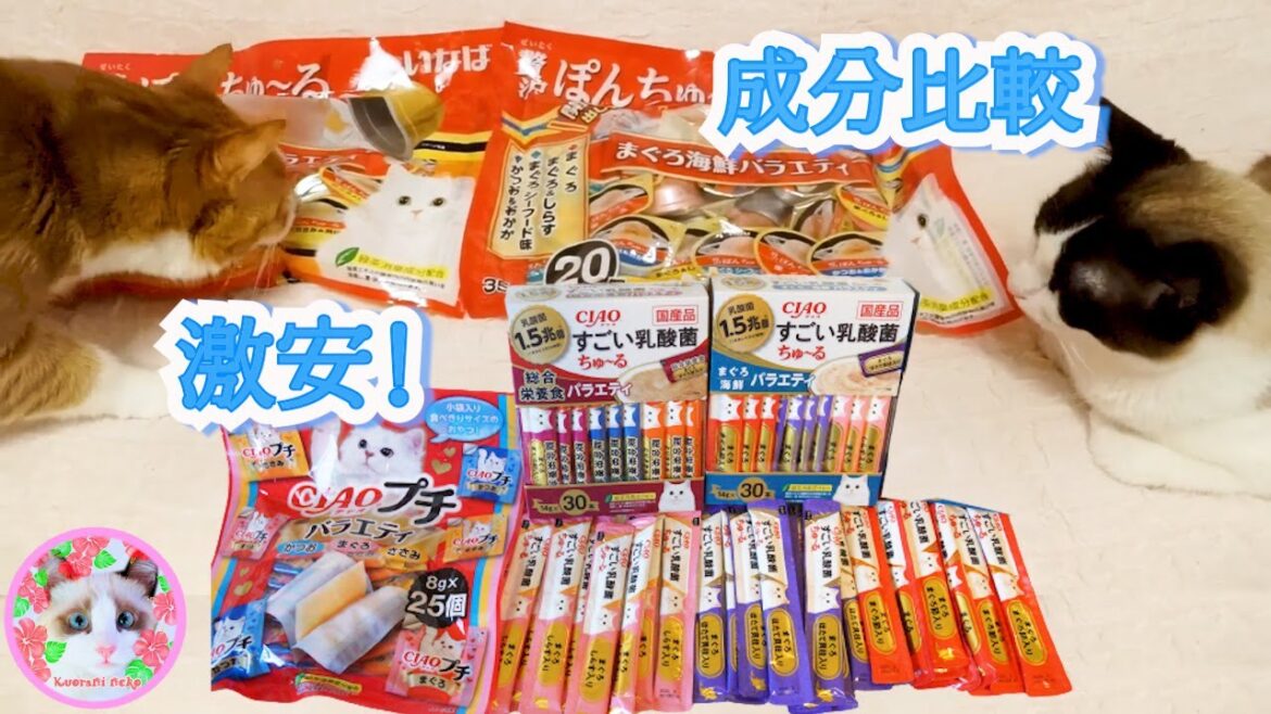 激安いなば猫おやつ3種の成分比較してみると意外な事が分かった!Comparison of Inaba cat snacks 激安いなば猫おやつ3種の成分比較してみると意外な事が分かった!Comparison of Inaba cat snacks
