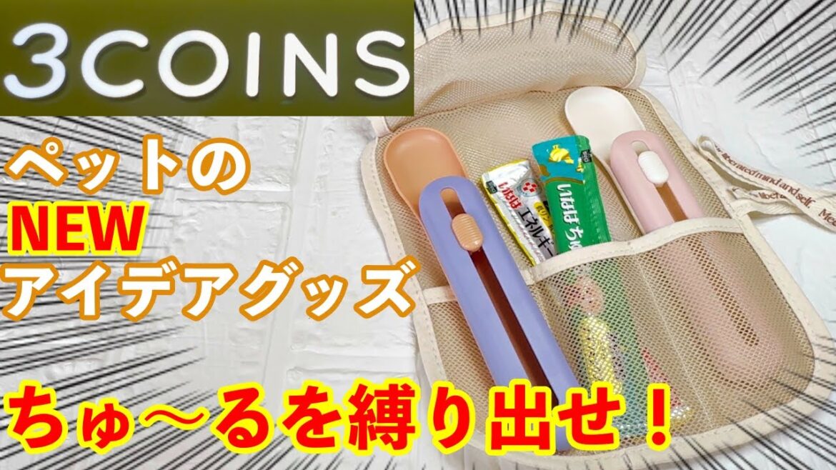 【3コインズ】愛犬のおやつをナイスアシスト‼️控えめに言ってもすごい　ペットのおやつアイテム#300均coins#アイデアグッズ