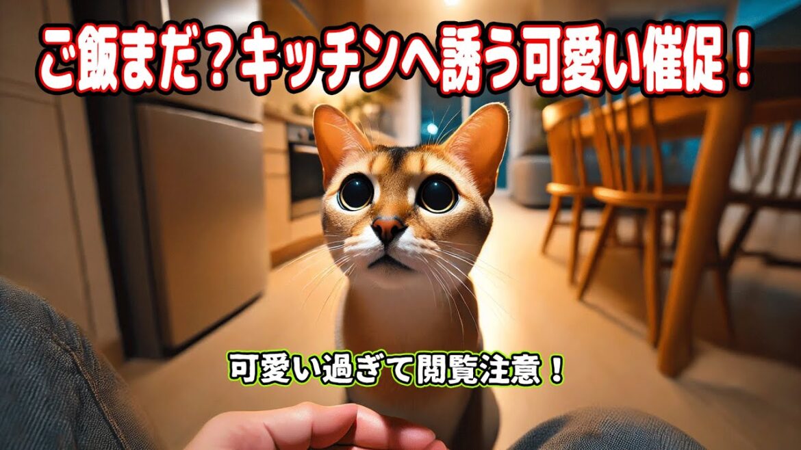 【シンガプーラ】ごはんまだ？キッチンへ誘う可愛い催促！#cat #シンガプーラ #ねこ