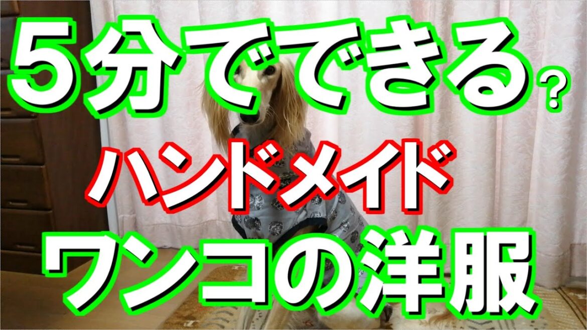 【サルーキ】５分でできる?ワンコの洋服【Saluki】made clothes of a dog.