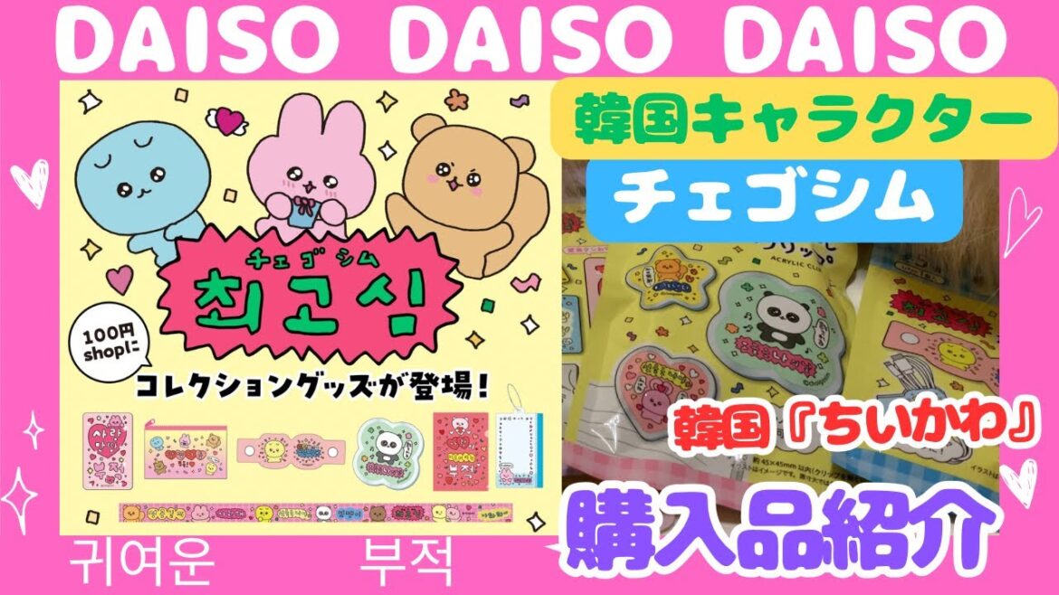 【ダイソー購入品】韓国人気キャラクター『チェゴシム』ダイソーに登場!/スコティッシュフォールド/Daiso purchases 【ダイソー購入品】韓国人気キャラクター『チェゴシム』ダイソーに登場!/スコティッシュフォールド/Daiso purchases