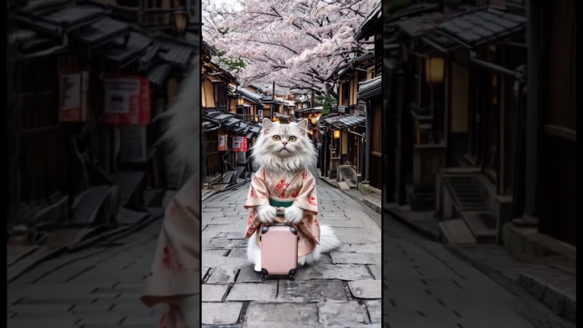 ペルシャ猫の京都観光🔷Animal Stories #shorts