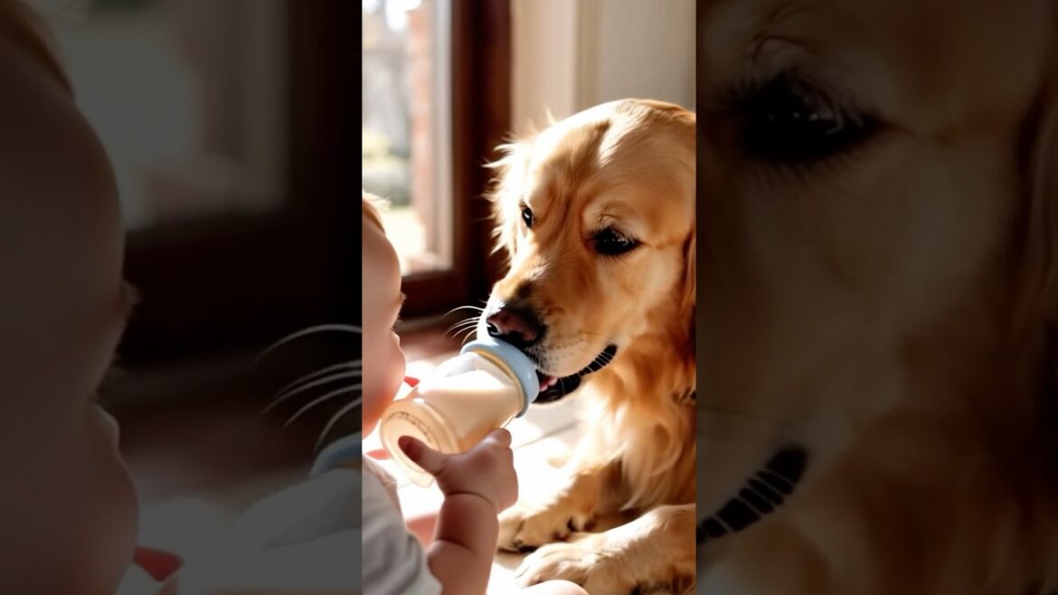 Hey Baby, You’re the One Drinking Milk Now?! #dog #animals