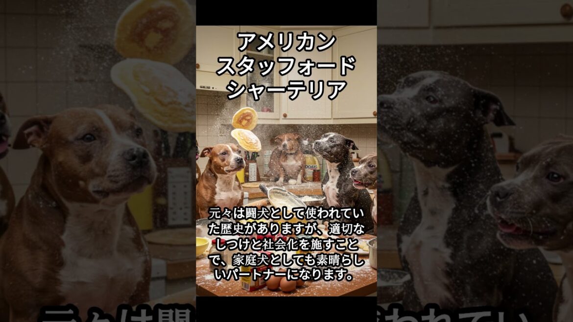 アメリカンスタッフォードシャーテリアのかわいい生態、雑学【犬】#dog#dogshortsvideo #いぬ #イヌ #犬 #子犬  #かわいい #雑学 #豆知識 #解説