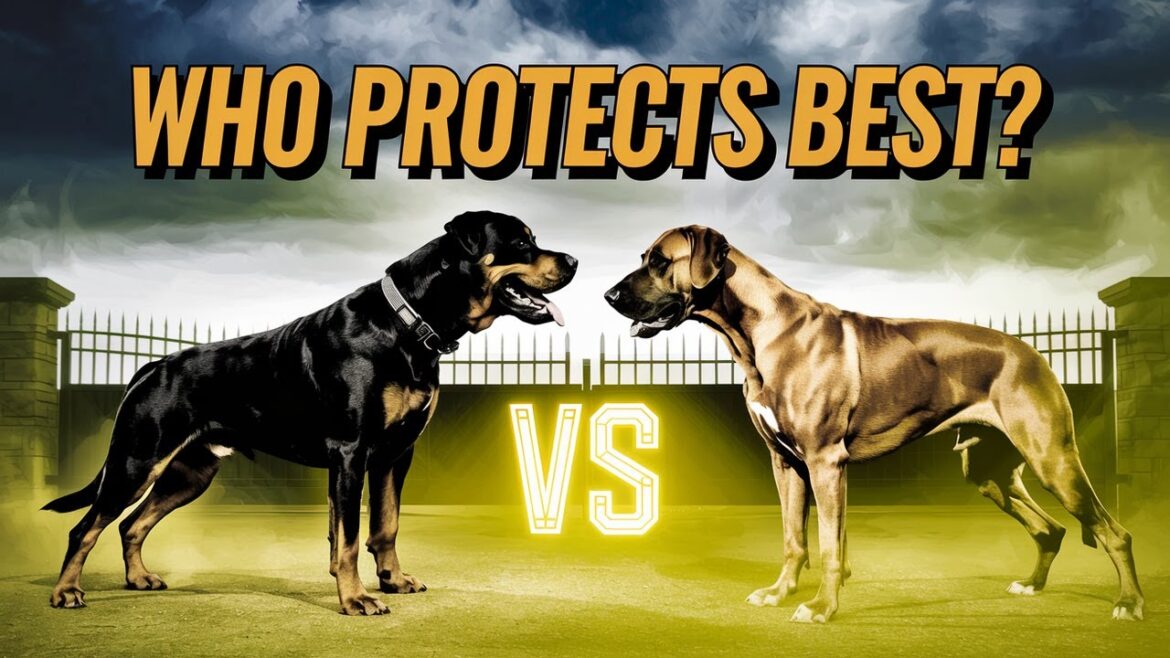 Guard Dog Face Off Rottweiler vs Rhodesian Ridgeback   Who’s the Ultimate Protector