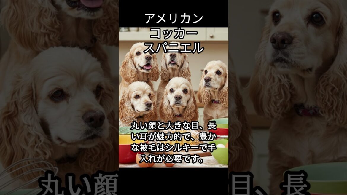 アメリカンコッカースパニエルのかわいい生態、雑学【犬】#dog#dogshortsvideo #いぬ #イヌ #犬 #子犬  #かわいい #雑学 #豆知識 #解説