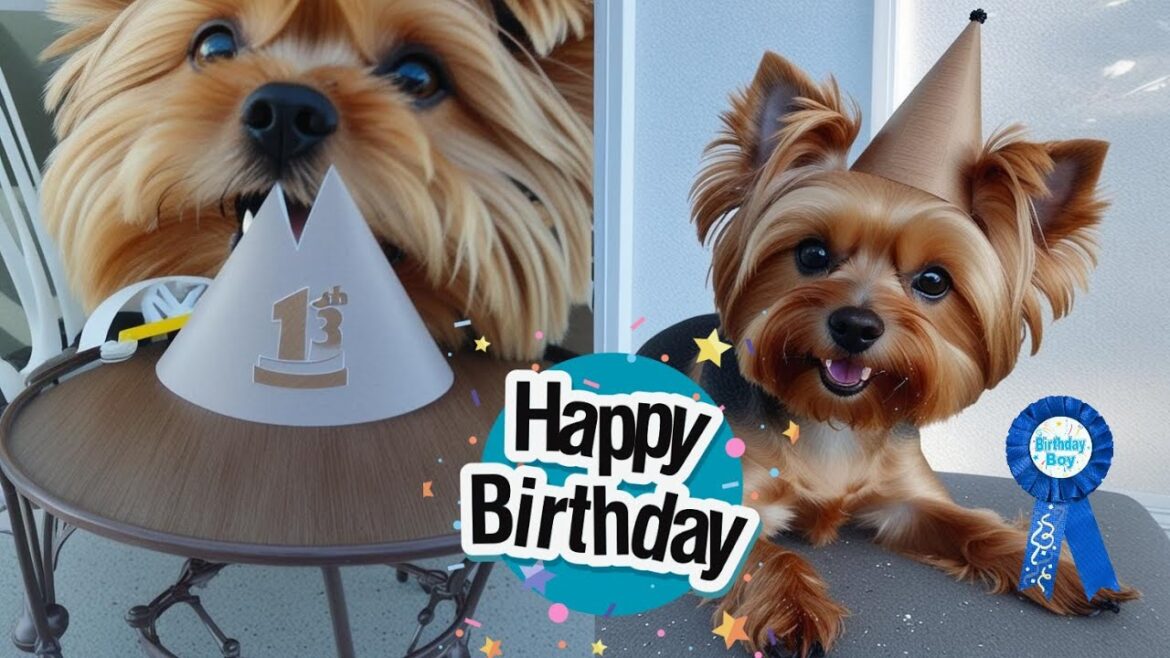 A Day To Remember - Peanut the Yorkie's "13th" Birthday! 🎈🎂