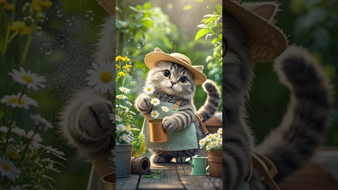柯尼斯卷毛猫·花艺师🌻 Cornish Rex Florist - When curly fur meets wildflower chic 🌿🐾  #cat #pawlice #cute