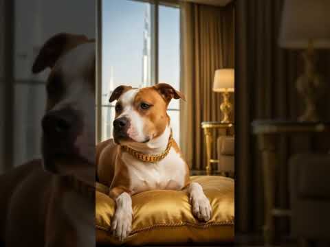 Luxurious American Staffordshire Terrier in Dubai #DreamScreenAi Luxurious American Staffordshire Terrier in Dubai #DreamScreenAi
