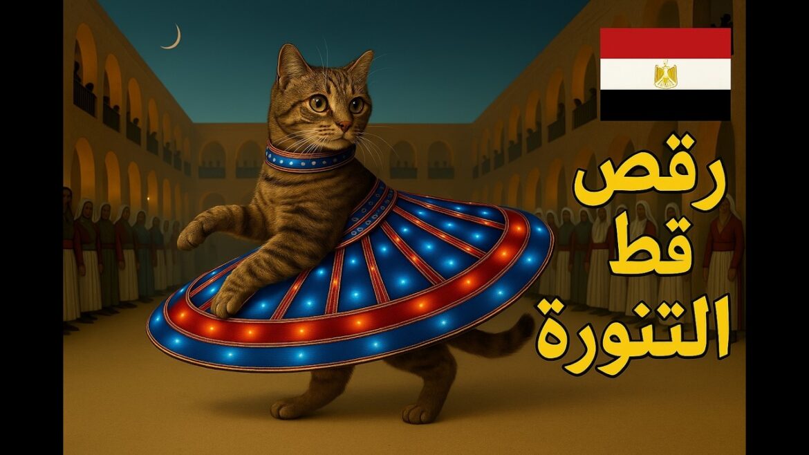 أول مرة تشوف قط بيرقص التنورة بهالشكل! 😻🇪🇬 #cutecat #catlover #kitten