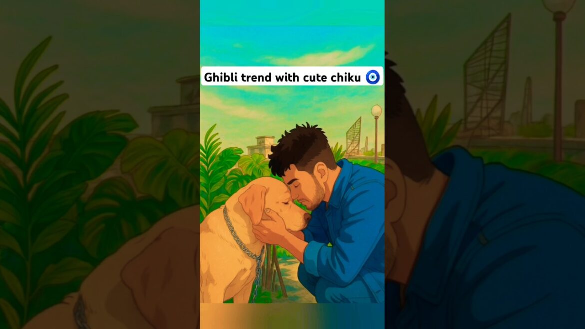 Ghibli trend 😍 || labra chiku || #shorts #youtubeshorts #labrador #dog #cute #ghibli #viralshort