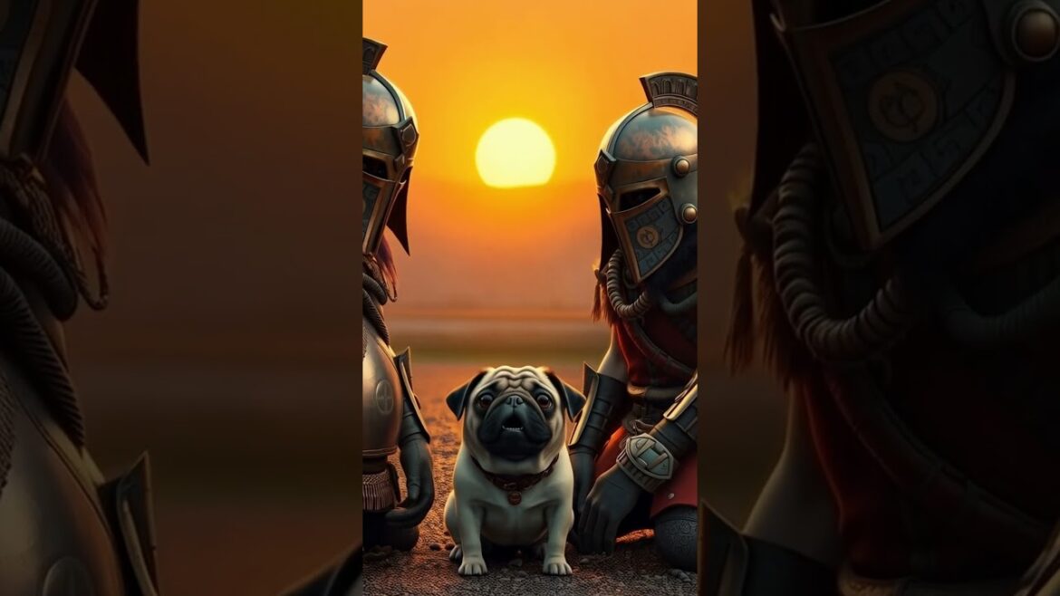 Pug Teleports to Ancient Battle! ⚔️🐾#cute #adventure