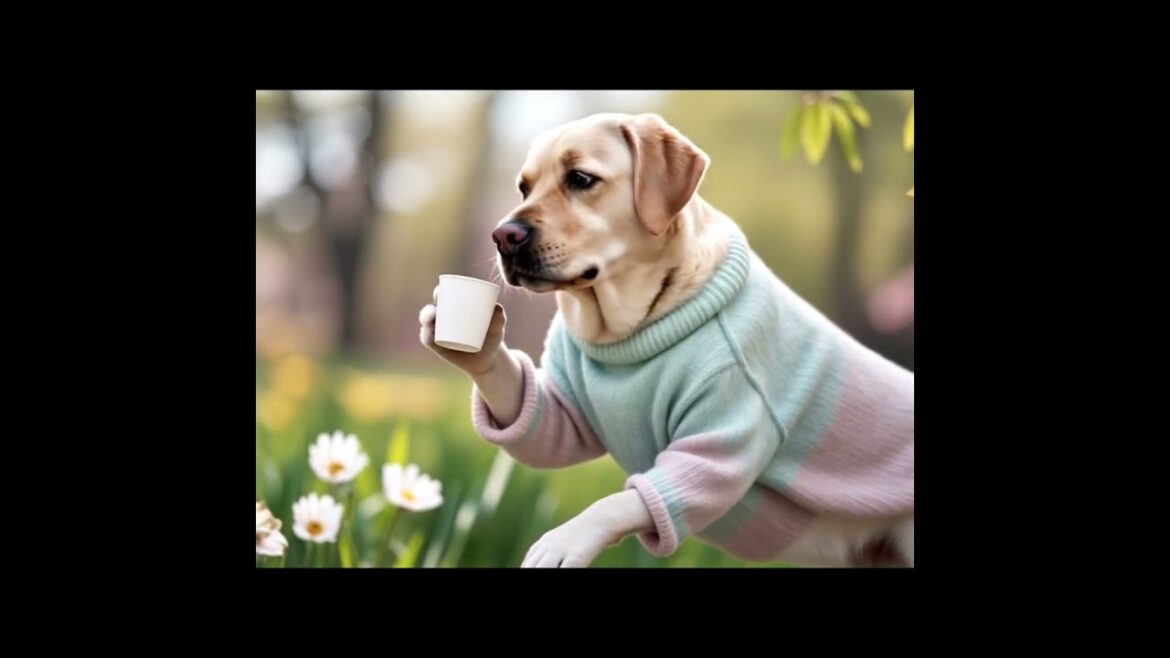 Po-chan brews coffee ぽーちゃんコーヒを淹れる Chipi Chipi Chapa Chapa Pt.2 #shorts #SingingDog  #ai #aidog #ai犬