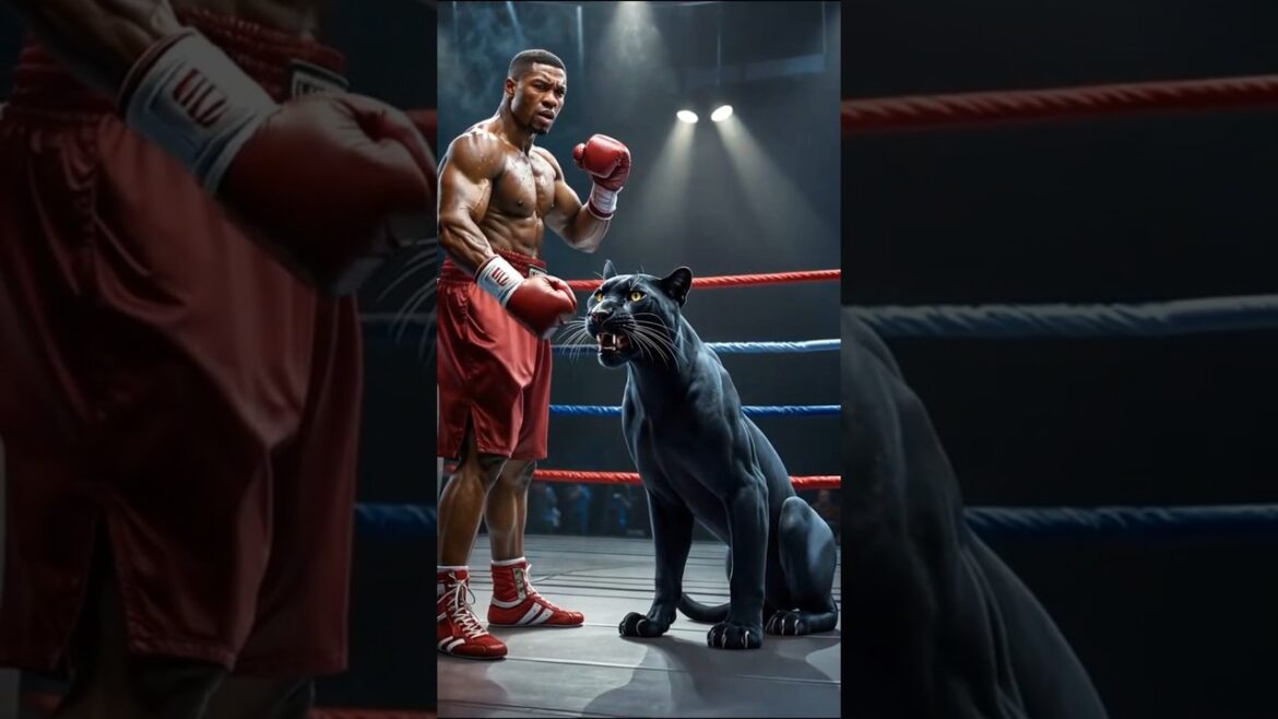 "When the Boxer Enters the Ring with a Panther!"#shortsviral #shortsfeed #subscribe
