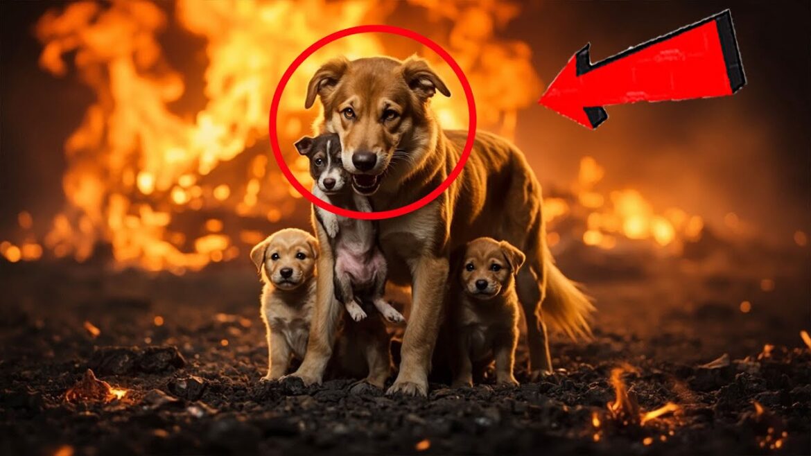 子犬たちを火事から救うためにすべてを危険にさらしたジャーマン・シェパード。結末はあなたを打ちのめすでしょう。