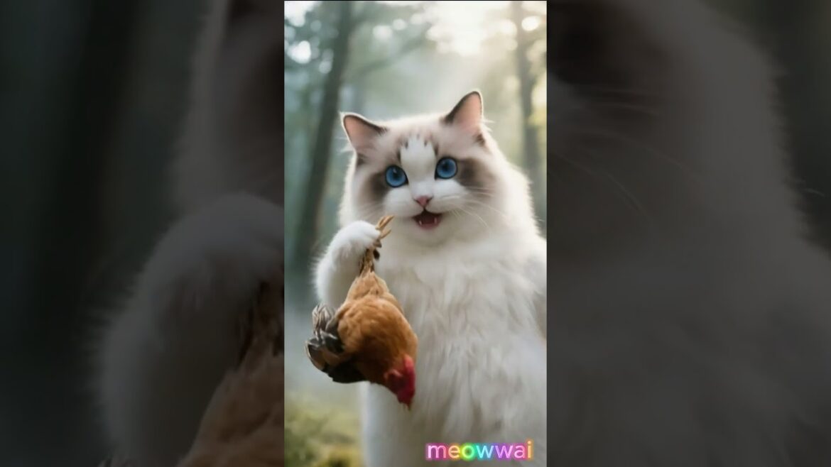 Funny Ragdoll Cat Cooks Soy Sauce Chicken Like a Pro 🍗 | #cat #catchef  #funnycats #catai #shorts