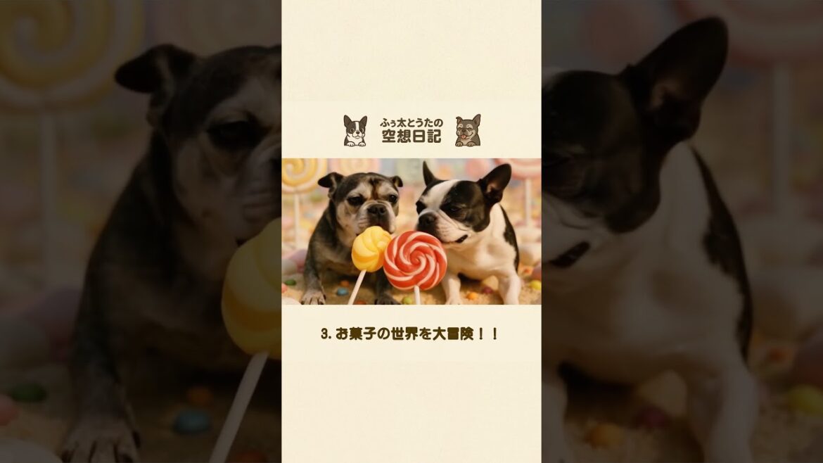 犬たちがスイーツの世界へ！甘くて不思議な夢の大冒険/ Dogs Explore a World of Sweets! A Sweet and Whimsical Dream Adventure