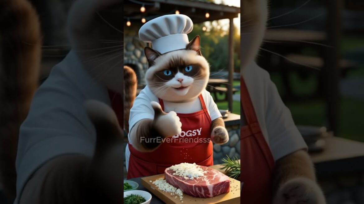 Chubby Siamese Cat Cooks the Perfect Rib-Eye Steak #shorts #funny #shorts  #catlife #cat #fyp Chubby Siamese Cat Cooks the Perfect Rib-Eye Steak #shorts #funny #shorts  #catlife #cat #fyp