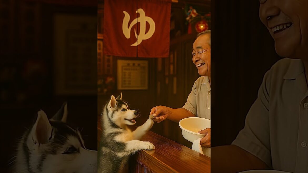 子ハスキー銭湯で働いてみた #ハスキー #short #husky #犬 #dog #cute #japan