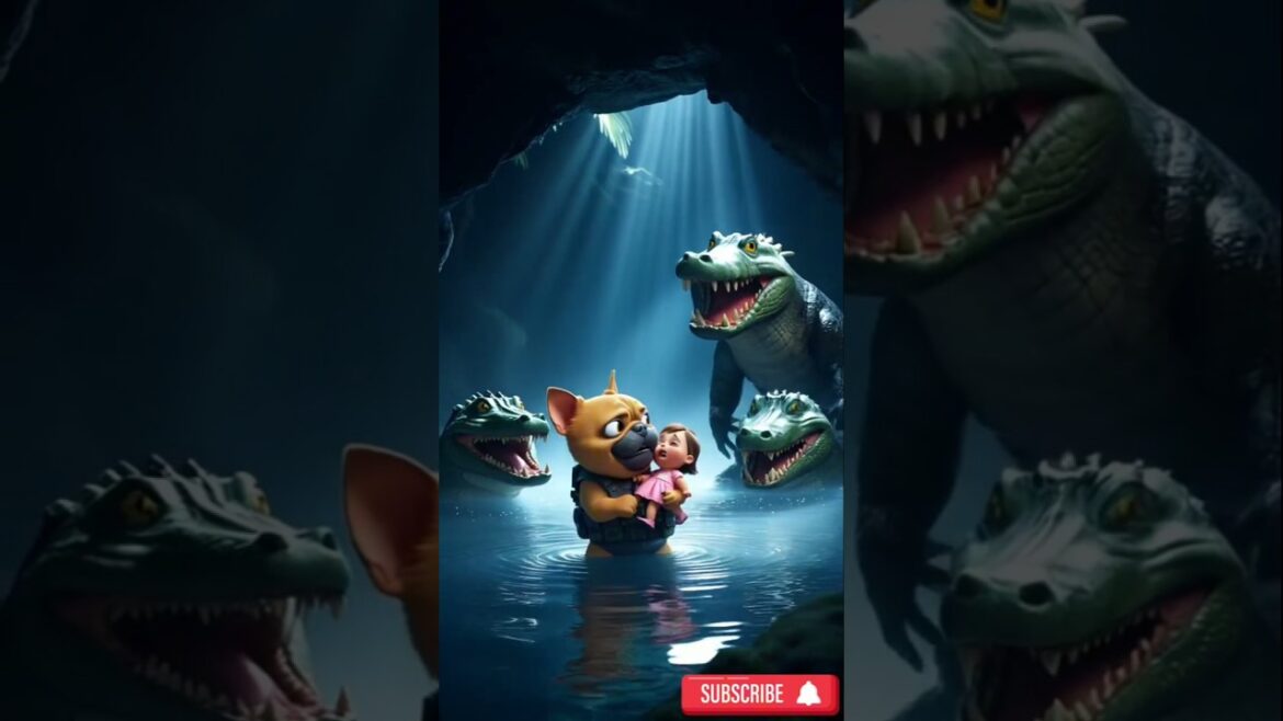 🐶 Cute Puppy Pug Chicks Rescue The Baby😥👶From Crocodiles🐊| 🐶 Cute Puppy Pug Chicks Rescue The Baby😥👶From Crocodiles🐊|