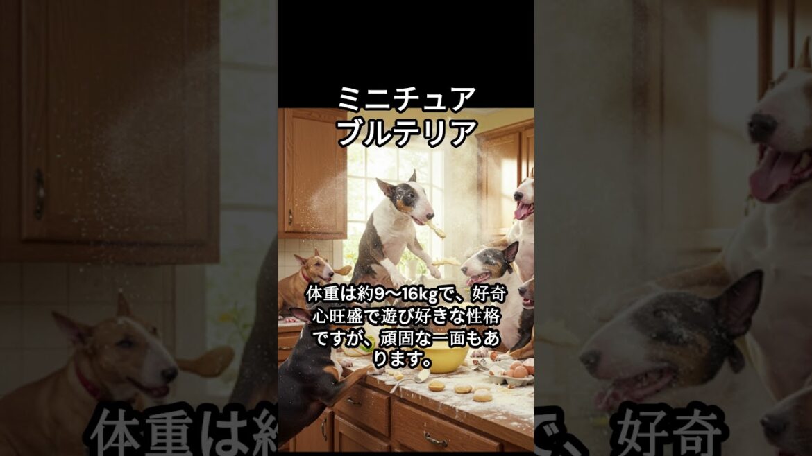 ミニチュアブルテリアのかわいい生態、雑学【犬】#dog #dogshortsvideo #いぬ #イヌ #犬 #子犬  #かわいい #雑学 #豆知識 #解説